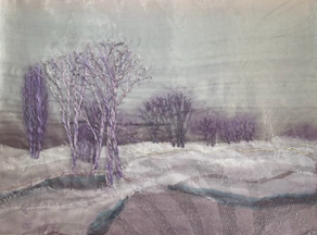 Lilac Winter Trees 